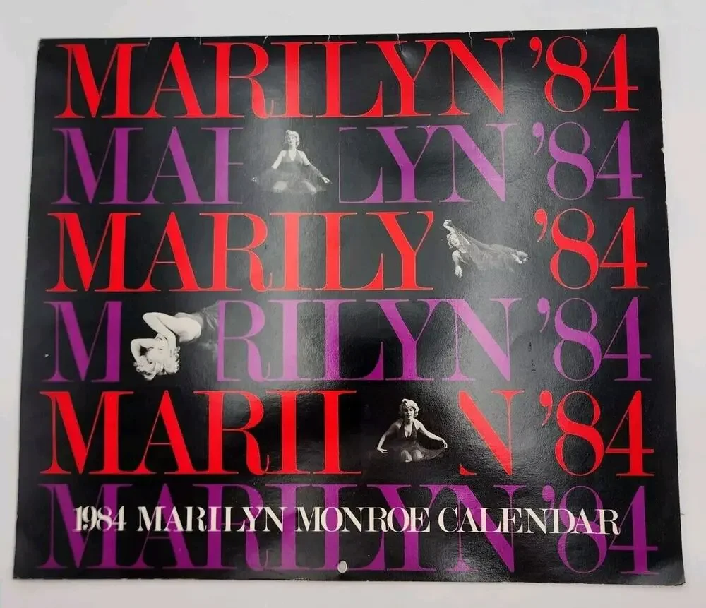 Marilyn Monroe 1984 Calendar Oversized B & W Pin-Up Photos by Milton Greene VTG